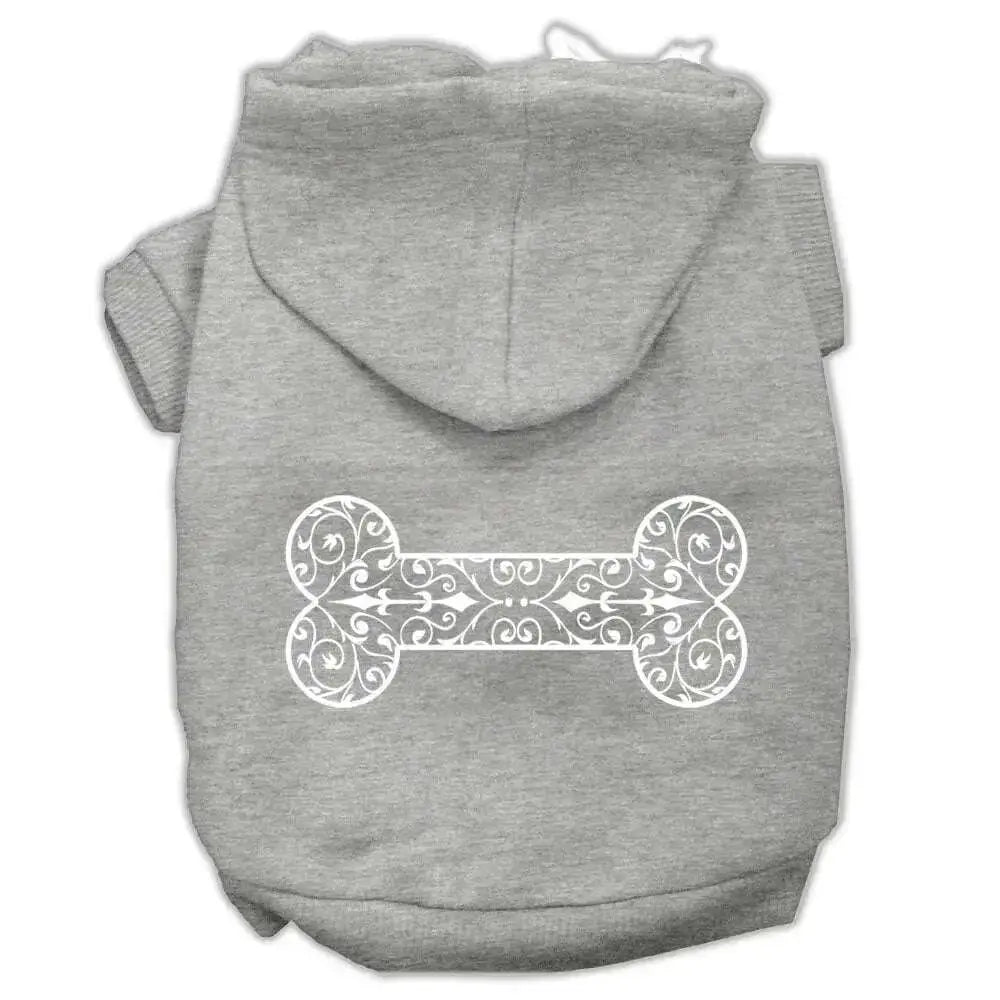 Henna-Bone-Screen-Print-Pet-Hoodies-Grey-Size-Lg-GreatEagleInc-319906342