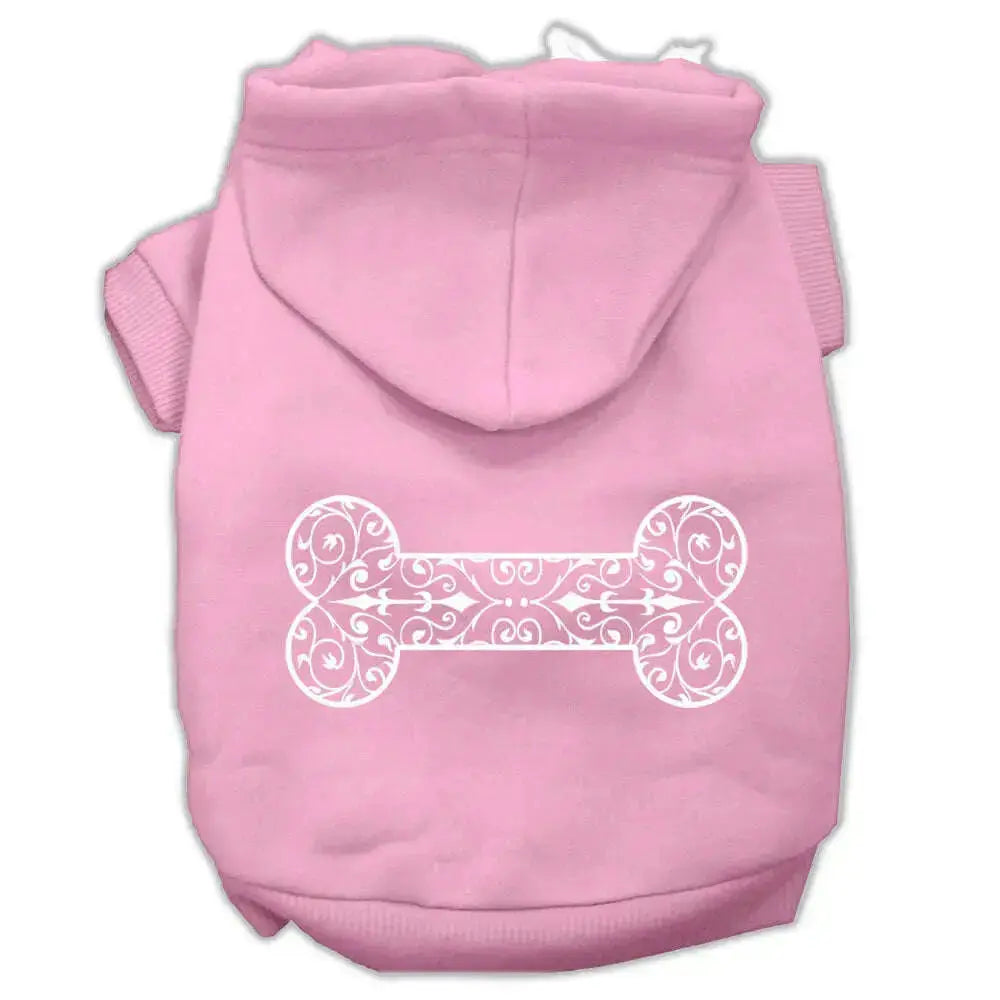 Henna-Bone-Screen-Print-Pet-Hoodies-Light-Pink-Size-Sm-GreatEagleInc-333746828