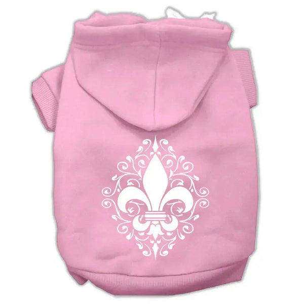 Henna-Fleur-De-Lis-Screen-Print-Pet-Hoodies-Light-Pink-Size-Xl-GreatEagleInc-333744421