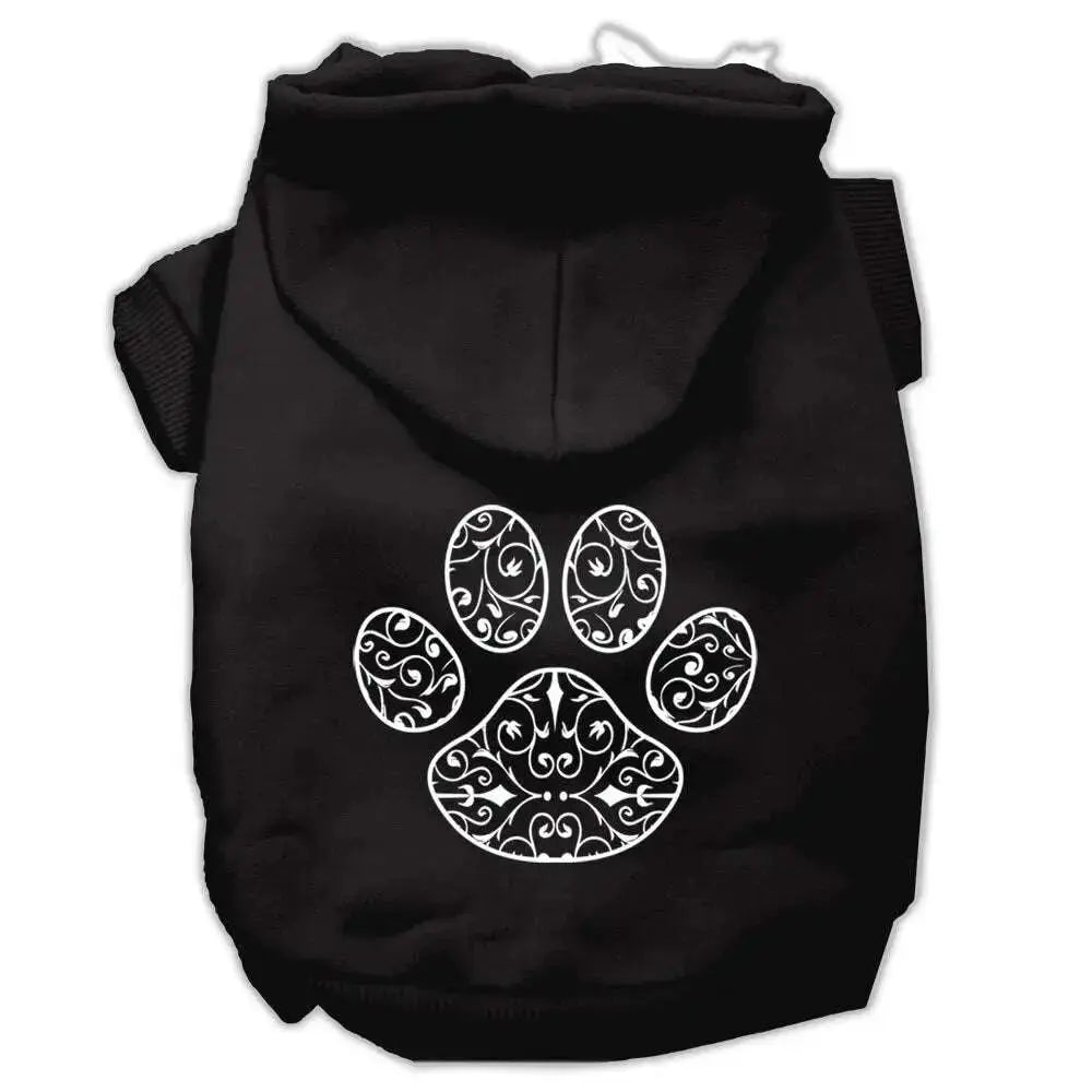 Henna-Paw-Screen-Print-Pet-Hoodies-Black-Size-Sm-GreatEagleInc-319910881