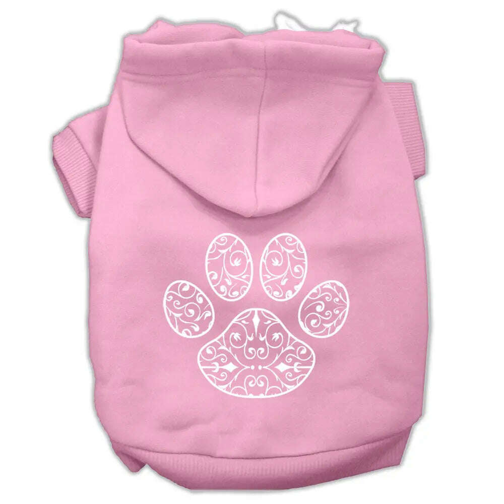 Henna-Paw-Screen-Print-Pet-Hoodies-Light-Pink-Size-Med-GreatEagleInc-319911286