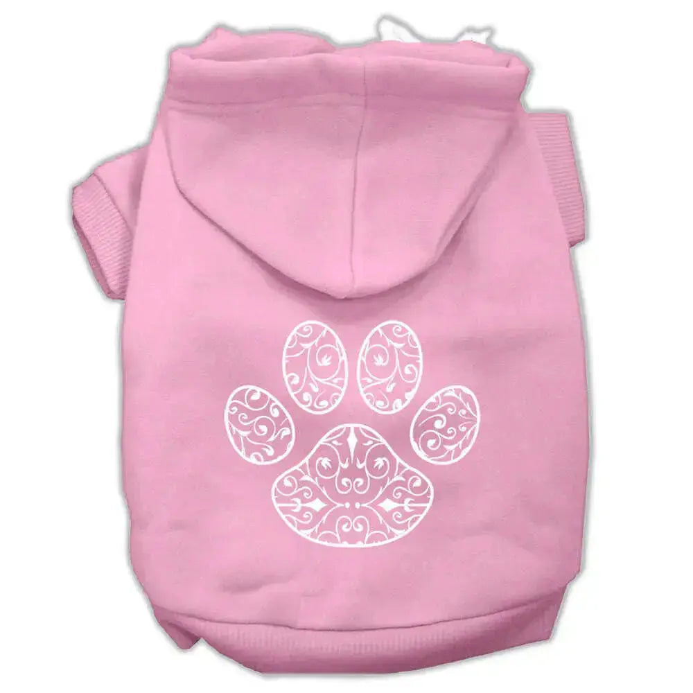 Henna-Paw-Screen-Print-Pet-Hoodies-Light-Pink-Size-Xxxl-GreatEagleInc-319907090