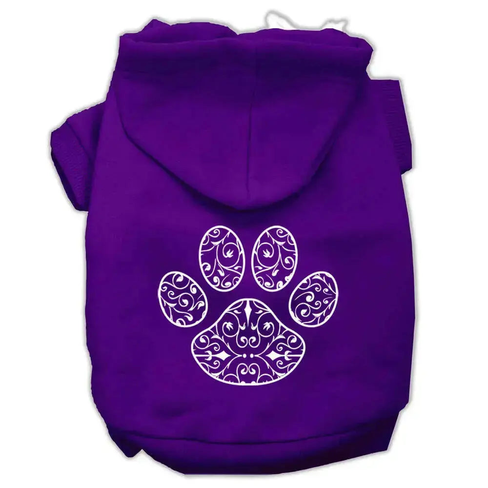 Henna-Paw-Screen-Print-Pet-Hoodies-Purple-Size-Med-GreatEagleInc-319911124