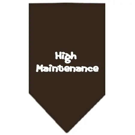 High Maintenance Screen Print Bandana Cocoa Small Default Title