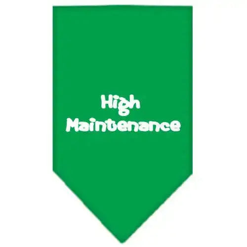 High-Maintenance-Screen-Print-Bandana-Emerald-Green-Large-GreatEagleInc-333922163
