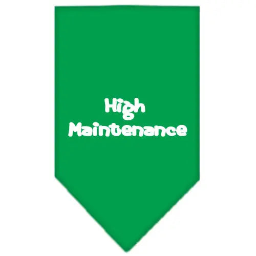 High Maintenance Screen Print Bandana Emerald Green Small Default Title