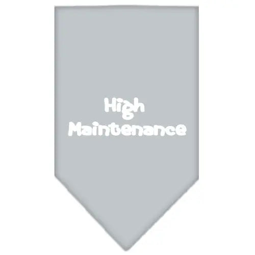 High Maintenance Screen Print Bandana Grey Large Default Title