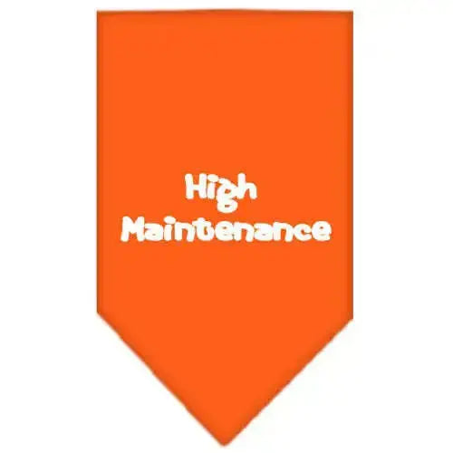 High-Maintenance-Screen-Print-Bandana-Orange-Large-GreatEagleInc-333921984