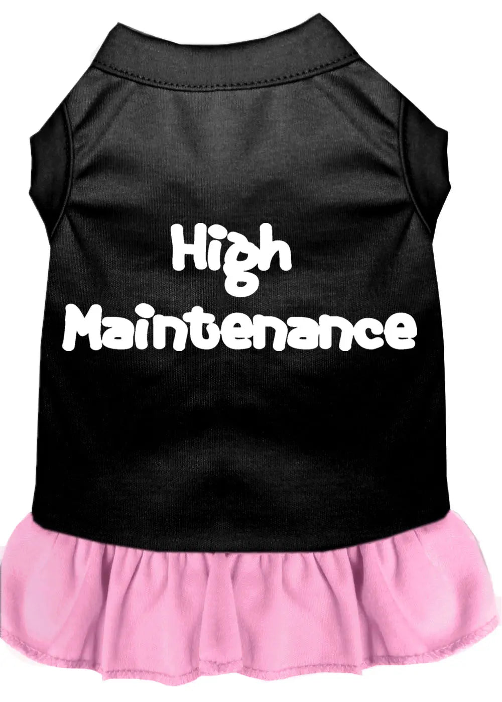High Maintenance Screen Print Dog Dress Black With Light Pink Lg Default Title