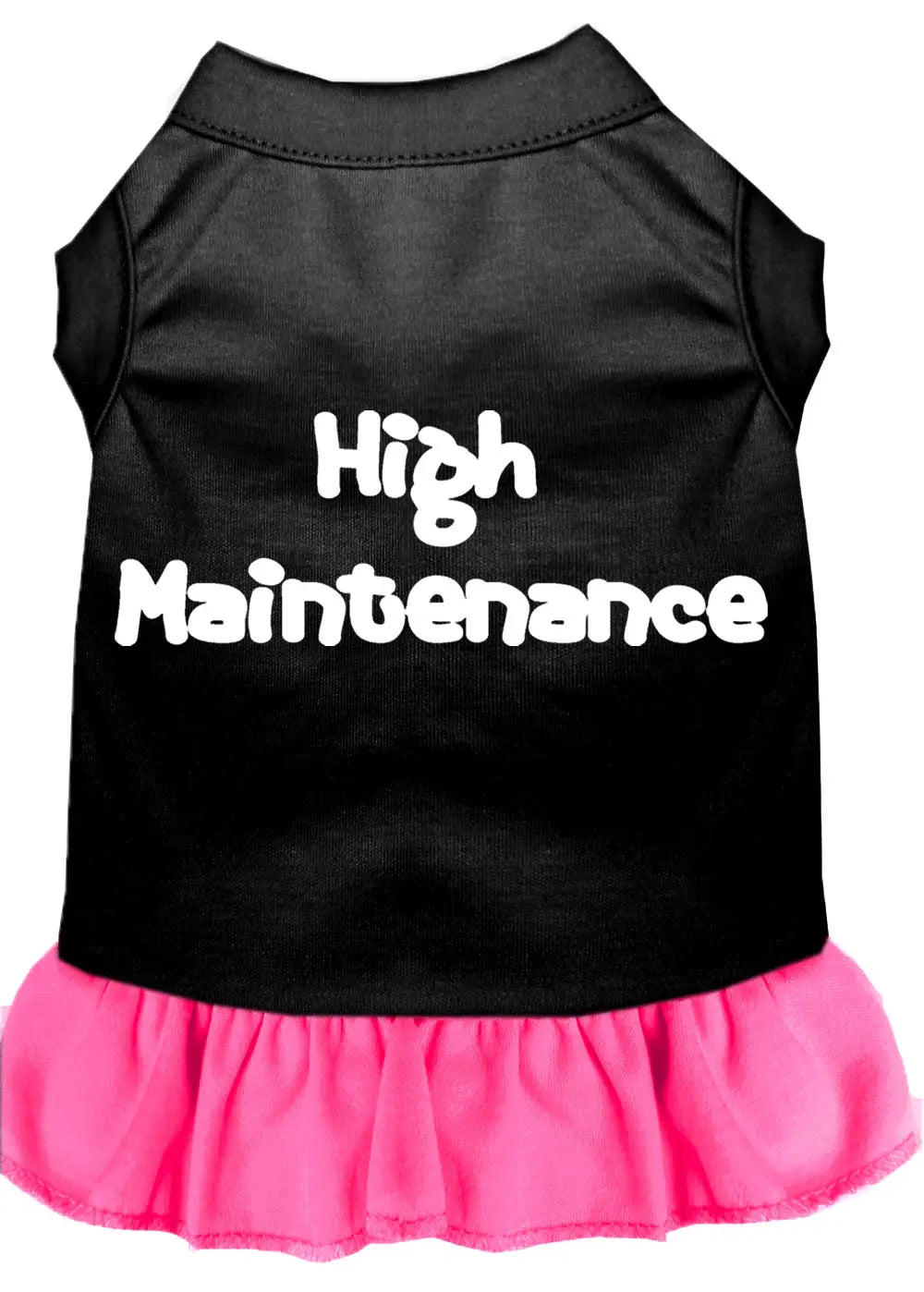 High Maintenance Screen Print Dress Black With Bright Pink Med Default Title