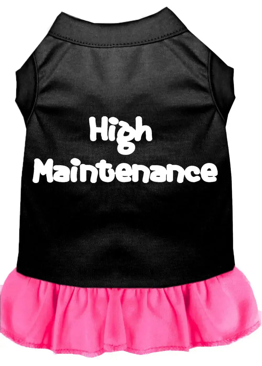 High-Maintenance-Screen-Print-Dress-Black-With-Bright-Pink-Xl-GreatEagleInc-320053630