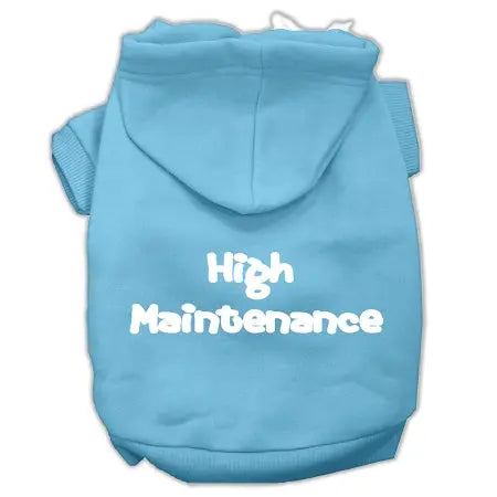 High Maintenance Screen Print Pet Hoodies Baby Blue Xxl Default Title