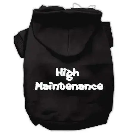 High-Maintenance-Screen-Print-Pet-Hoodies-Black-Xs-GreatEagleInc-333959249