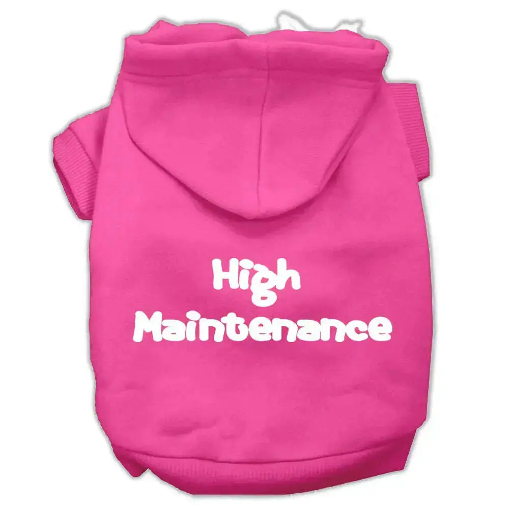 High-Maintenance-Screen-Print-Pet-Hoodies-Bright-Pink-Size-Xxl-GreatEagleInc-333958968