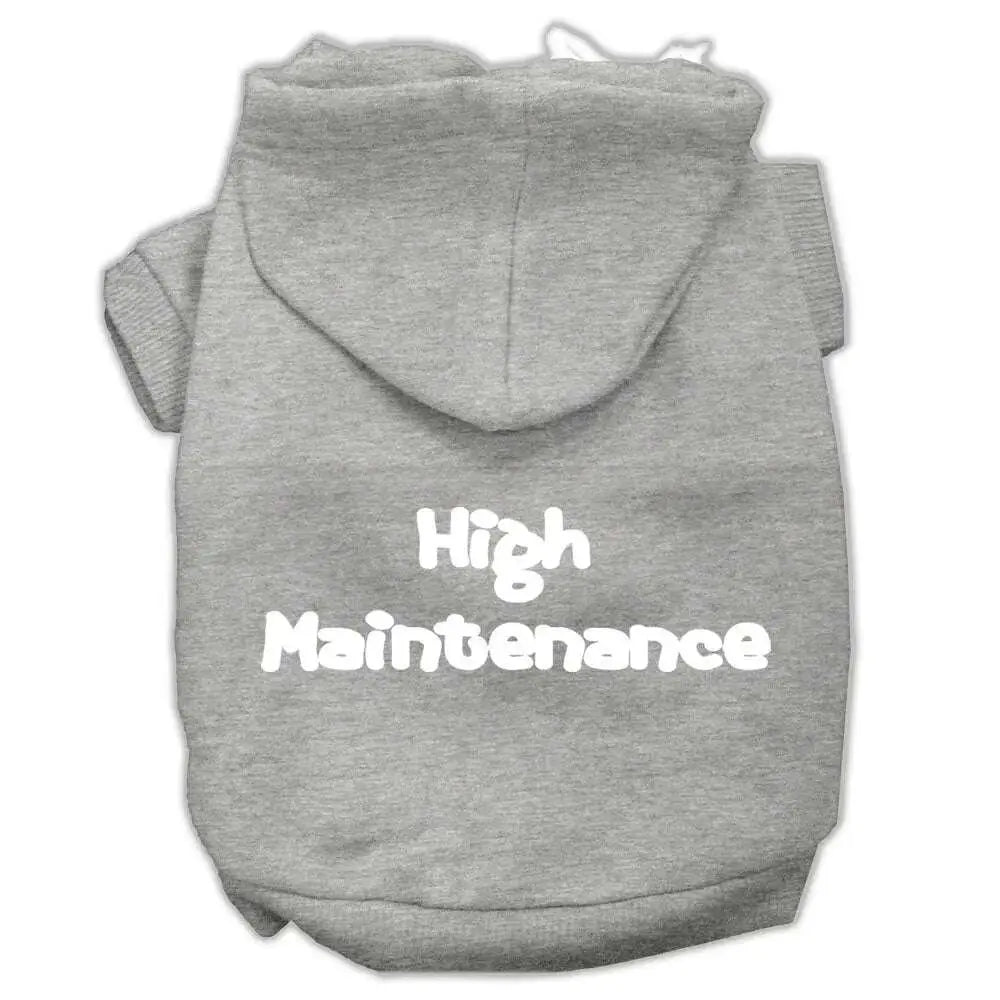 High-Maintenance-Screen-Print-Pet-Hoodies-Grey-L-GreatEagleInc-318629671