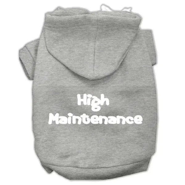 High-Maintenance-Screen-Print-Pet-Hoodies-Grey-Xxxl-GreatEagleInc-333958250
