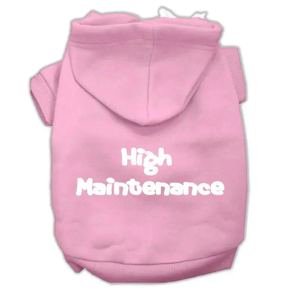 High-Maintenance-Screen-Print-Pet-Hoodies-Light-Pink-M-GreatEagleInc-333959783
