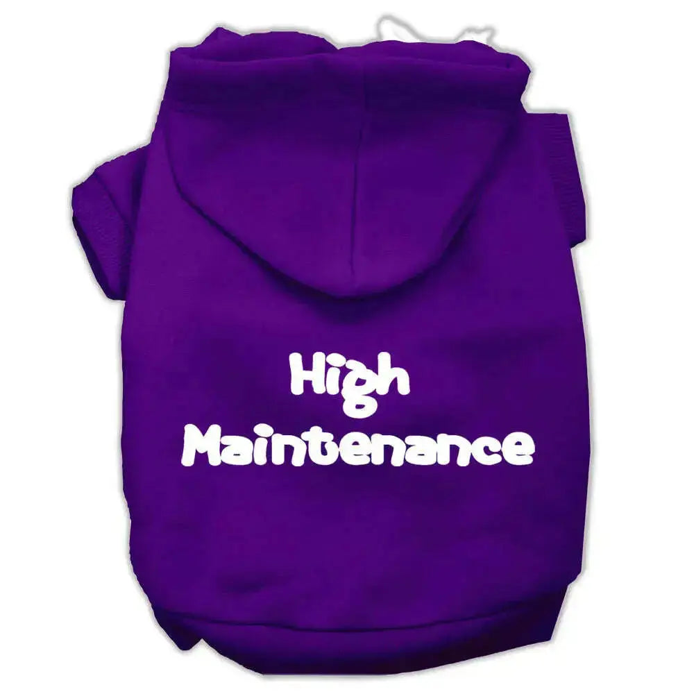 High-Maintenance-Screen-Print-Pet-Hoodies-Purple-Size-Xxxl-GreatEagleInc-333958111