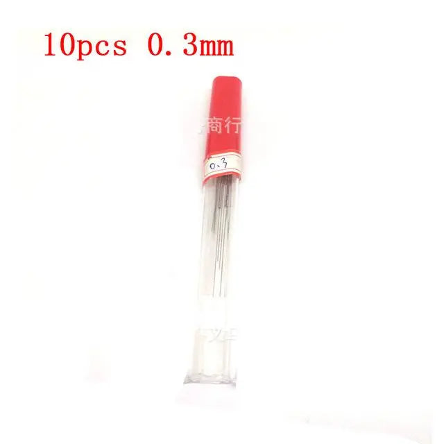 High quality 10pcs stainless steel 3D printer CNC accessories nozzle special cleaning drill needle 0.2/0.3/0.4mm GreatEagleInc