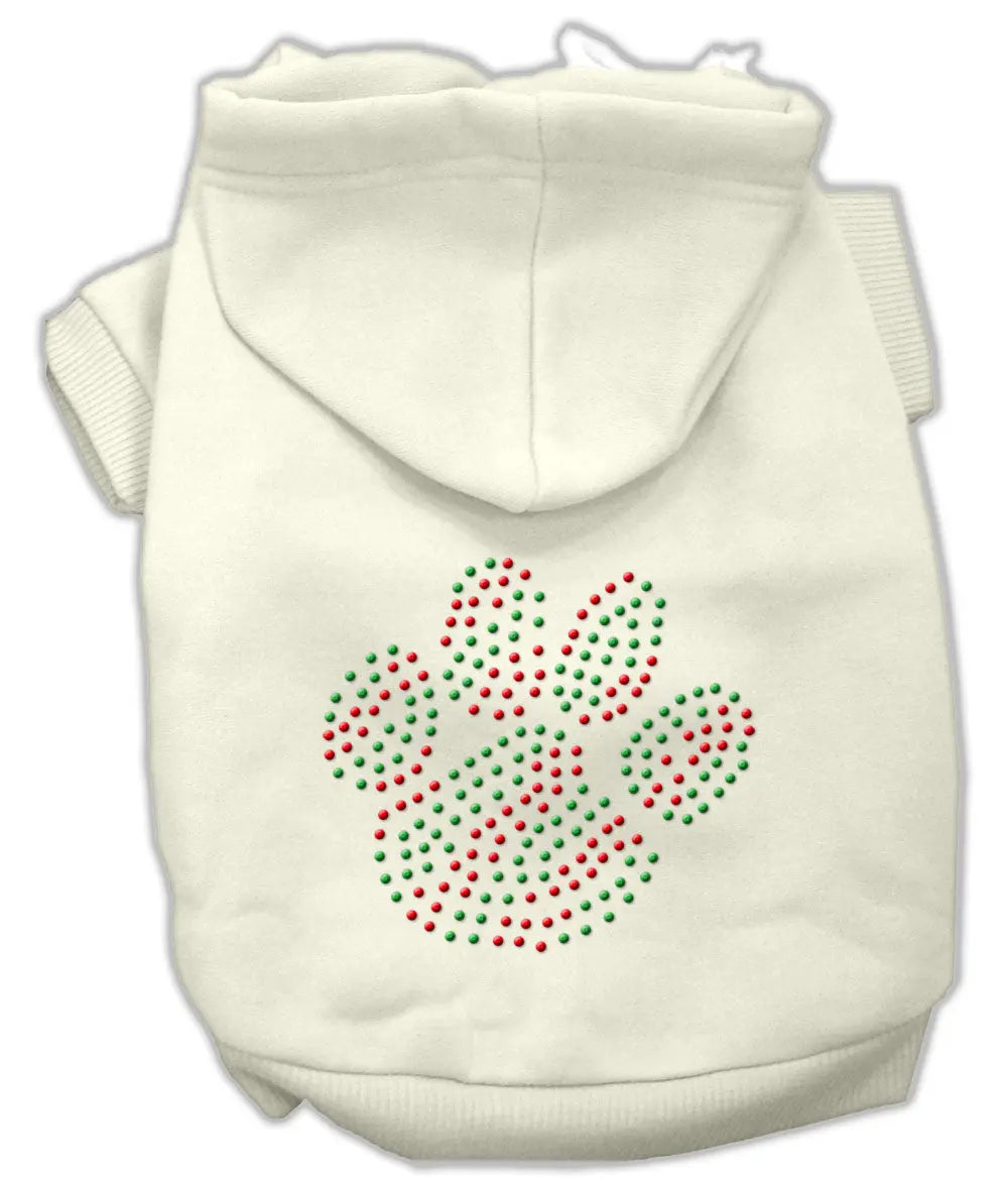 Holiday Paw Hoodies Cream Xs Default Title