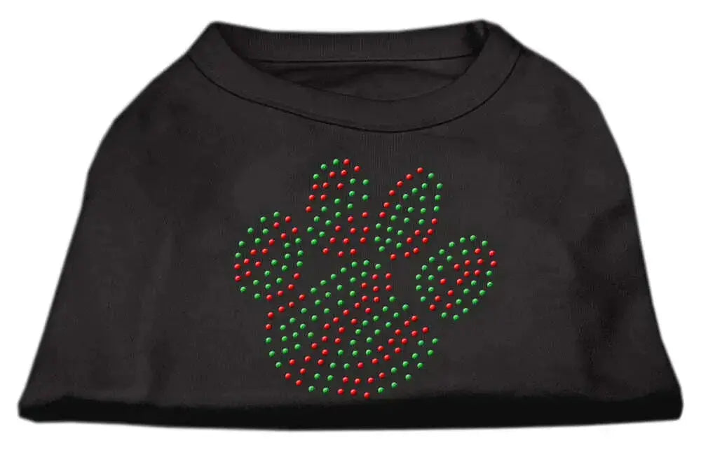 Holiday-Paw-Rhinestone-Shirts-Black-Xxl-GreatEagleInc-333848792