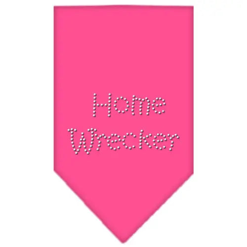 Home Wrecker Rhinestone Bandana Bright Pink Large Default Title