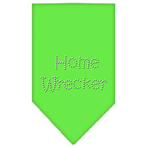 Home Wrecker Rhinestone Bandana Lime Green Small Default Title