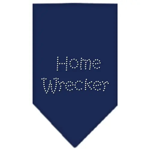 Home Wrecker Rhinestone Bandana Navy Blue Large Default Title