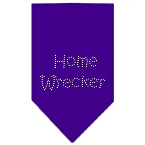 Home Wrecker Rhinestone Bandana Purple Large Default Title
