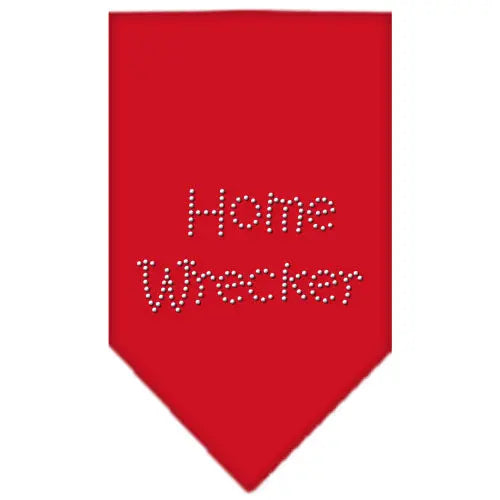 Home Wrecker Rhinestone Bandana Red Large Default Title