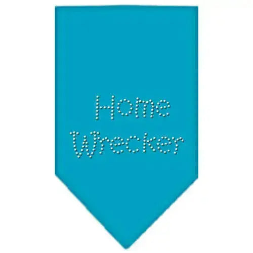 Home-Wrecker-Rhinestone-Bandana-Turquoise-Small-GreatEagleInc-318555776