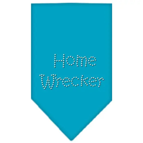 Home Wrecker Rhinestone Bandana Turquoise Small Default Title
