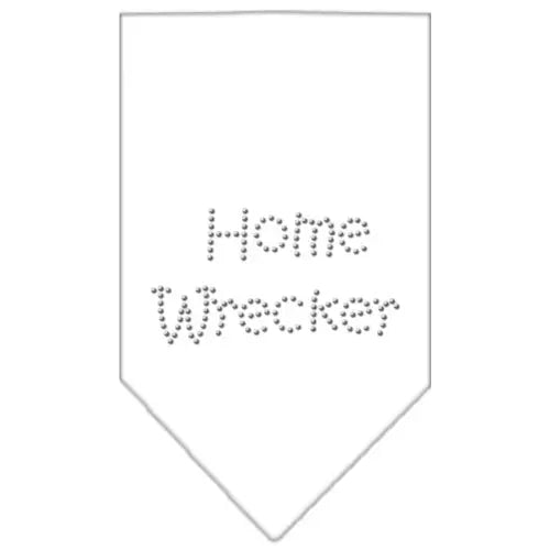 Home Wrecker Rhinestone Bandana White Large Default Title