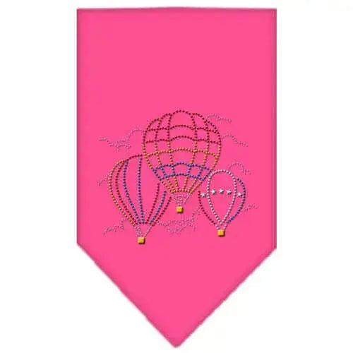 Hot-Air-Balloons-Rhinestone-Bandana-Bright-Pink-Small-GreatEagleInc-319303518