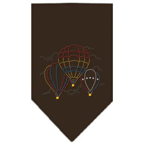 Hot Air Balloons Rhinestone Bandana Cocoa Small Default Title