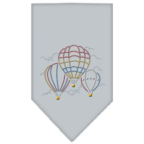 Hot Air Balloons Rhinestone Bandana Grey Small Default Title