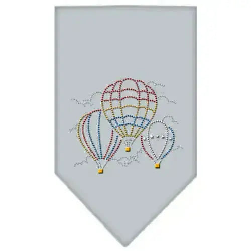 Hot-Air-Balloons-Rhinestone-Bandana-Grey-Small-GreatEagleInc-319303295