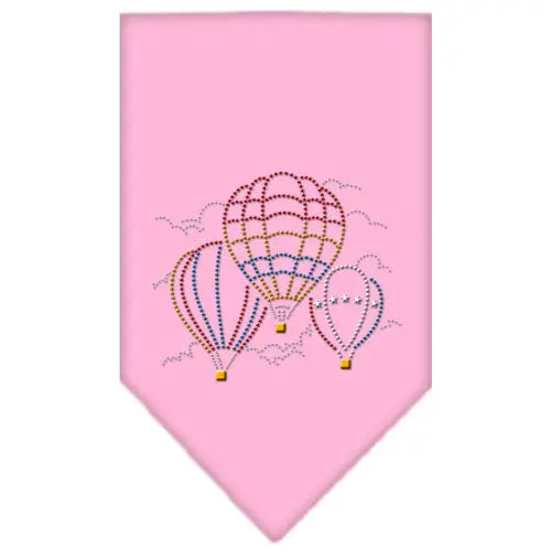 Hot Air Balloons Rhinestone Bandana Light Pink Large Default Title