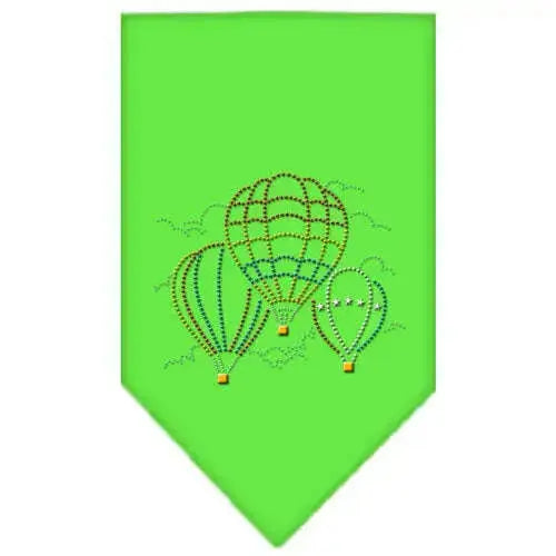 Hot-Air-Balloons-Rhinestone-Bandana-Lime-Green-Small-GreatEagleInc-319303154