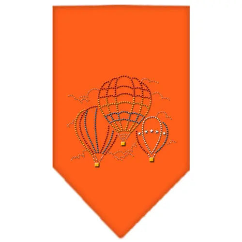 Hot Air Balloons Rhinestone Bandana Orange Small Default Title
