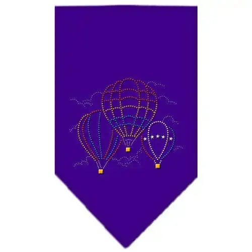 Hot-Air-Balloons-Rhinestone-Bandana-Purple-Small-GreatEagleInc-319302814