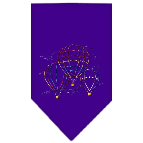 Hot Air Balloons Rhinestone Bandana Purple Small Default Title