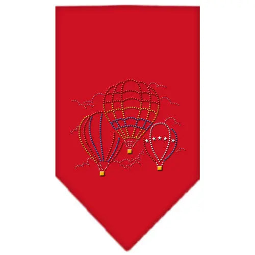 Hot Air Balloons Rhinestone Bandana Red Small Default Title