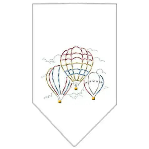 Hot-Air-Balloons-Rhinestone-Bandana-White-Large-GreatEagleInc-319303821