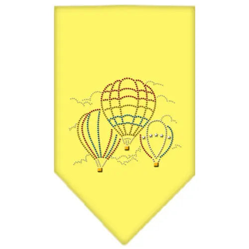 Hot Air Balloons Rhinestone Bandana Yellow Small Default Title
