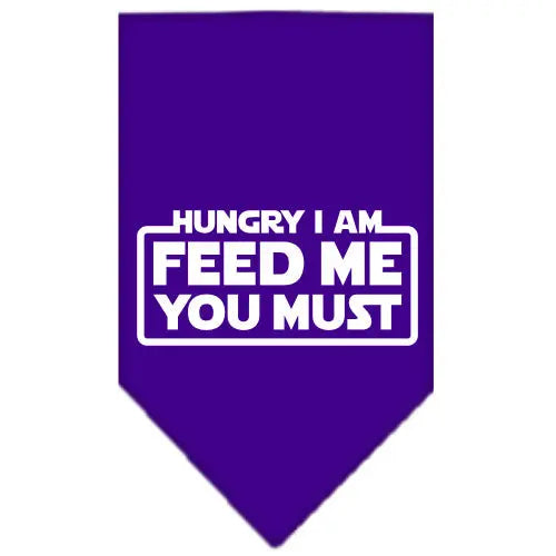 Hungry I Am Screen Print Bandana Purple Small Default Title