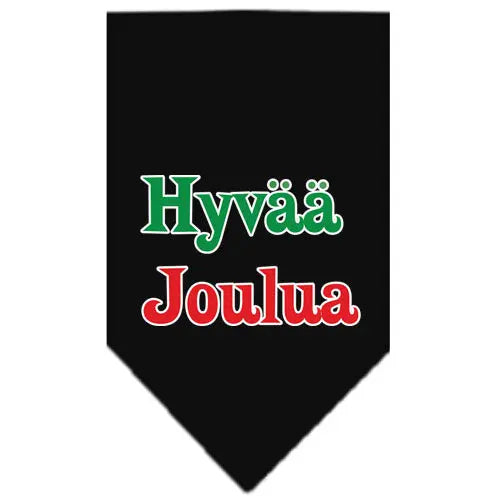 Hyvaa Joulua Screen Print Bandana Black Small Default Title