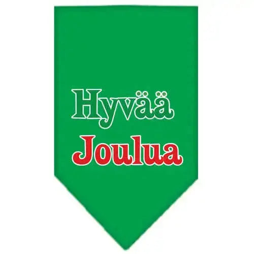 Hyvaa-Joulua-Screen-Print-Bandana-Emerald-Green-Large-GreatEagleInc-333947482