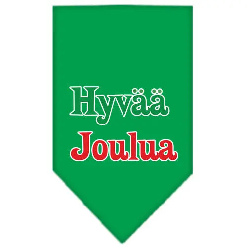 Hyvaa Joulua Screen Print Bandana Emerald Green Small Default Title