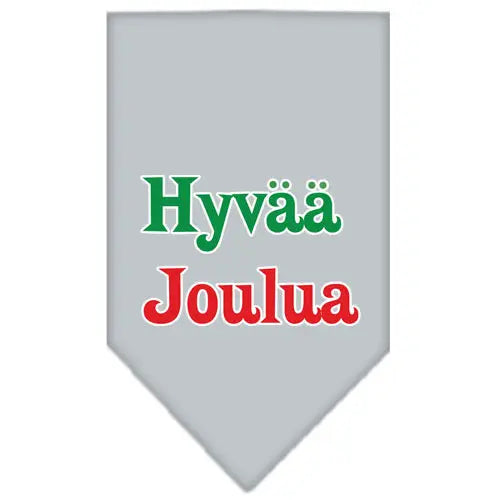 Hyvaa Joulua Screen Print Bandana Grey Small Default Title